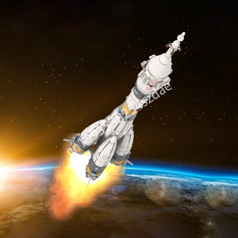 

3743 шт. MOC Space Rocket Sojus-FG модель архитектура строительный блок DIY сборка детские игрушки подарки