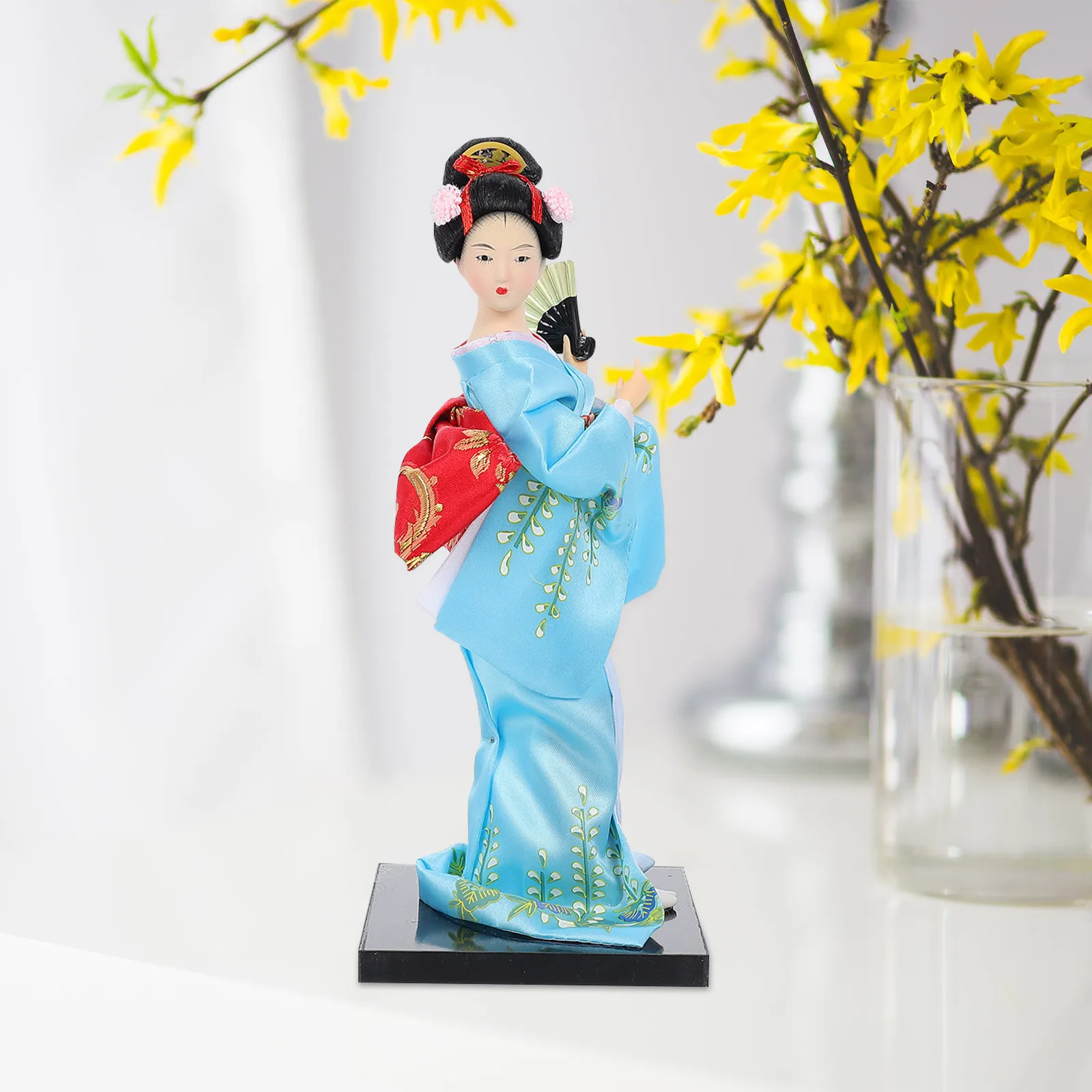 1Pcs Japanese Style Geisha Ornament Handmade Eco Friendly Lightweight Desktop Decor for Living Room Bedroom Home Decoration