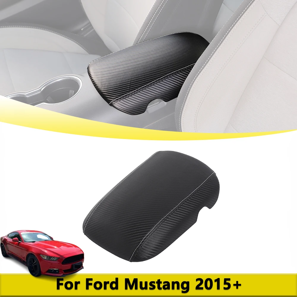 

Кожаный чехол на подлокотник для Ford Mustang 2015 2016 2017 2018-2025, чехол на подлокотник центральной консоли, украшение, аксессуары для интерьера
