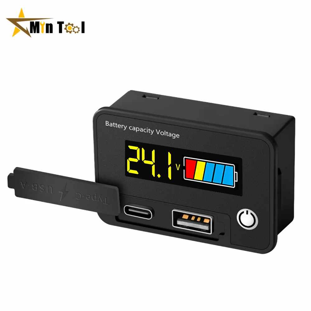 DC8-30V 18W Battery Capacity Indicator Lead-Acid/Lron-Lithium/Ternary Lithium Battery Tester