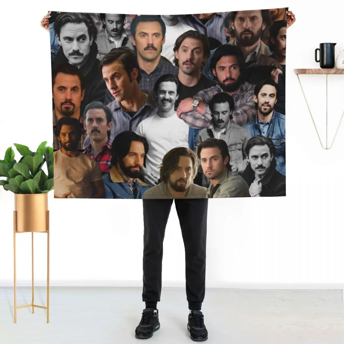 Milo Ventimiglia photo collage Throw Blanket Luxury St Large manga Luxury Designer Summer Blankets