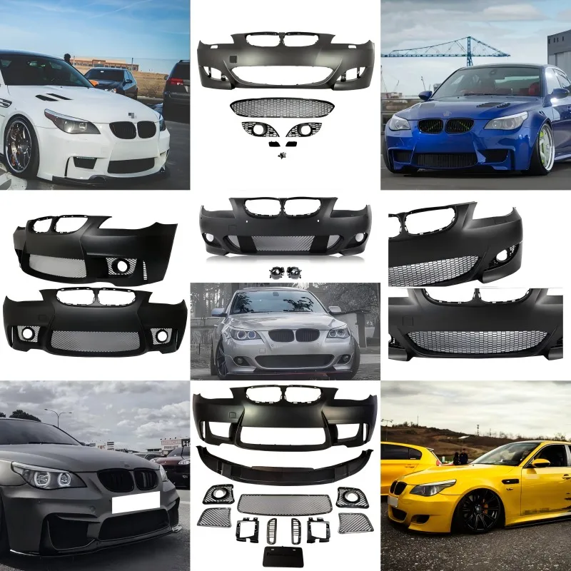 

Fit Top sales e60 front bumper For 5 Series 520 525 535 Auto Accessories New Plastic Front Bumpers Body Kit Automotive Parts Car