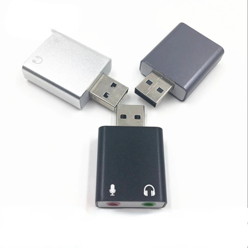 

External USB Sound Card Ultra-portable HIFI Magic Voice 7.1CH Microphone-in Audio-out Port Free Drive Plug Sound Card