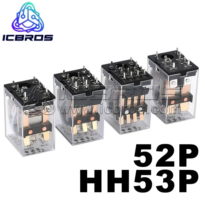 HH52P HH53P Middle 54P ElectromagnEtic Relay 220V AC HH62P24V Current 8-pin Welding Machine Small Pin AC220V DC12V DC24V