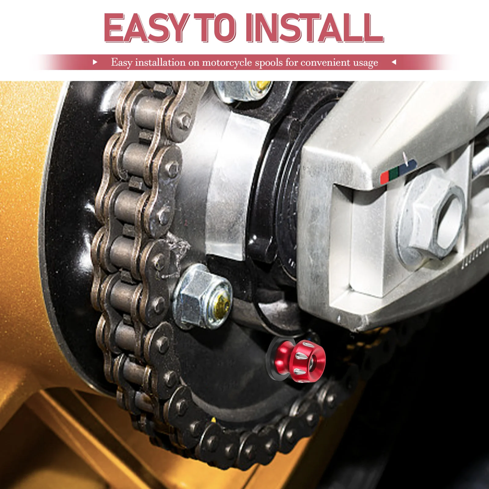 

2pc Swingarm Spools CNC Aluminum Alloy Rear St Screws 8mm Motorcycle Arm Mount Fasteners Screw Spool Slider Frame