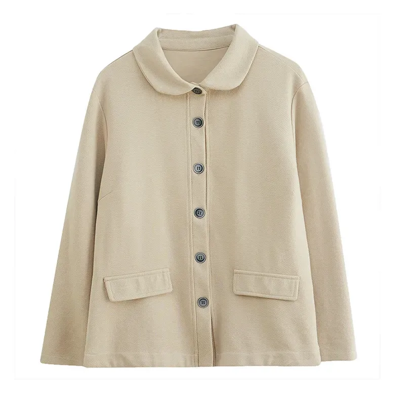 

New Spring Long Sleeve Knitted Cardigan Ladies Korean Fashion Single-Breasted Pocket Loose Coat Women Outwear Casual Tops B1288