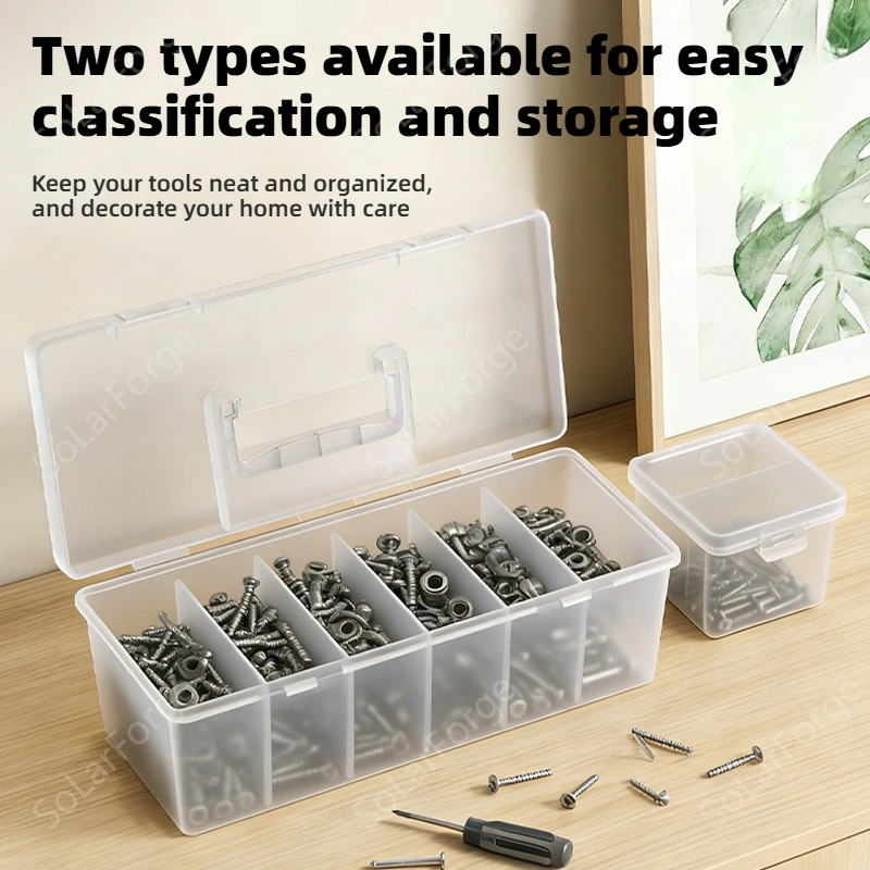 BAOLIAN Transparent Plastic Toolbox with Detachable Divider/independent Small Box Screws/small Parts Storage Box Toolbox