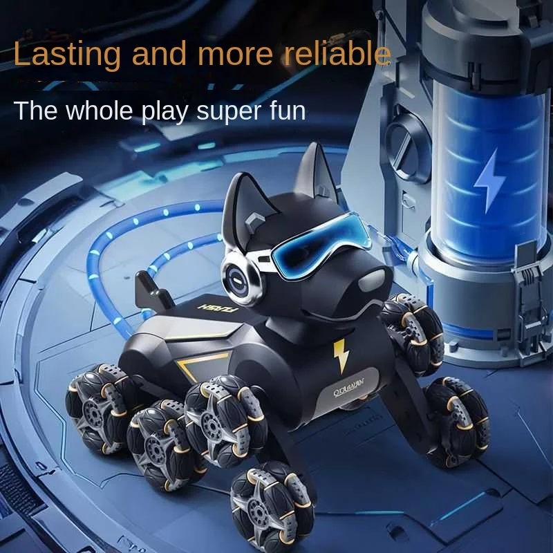 หุ่นยนต์สุนัขผาดโผนอัจฉริยะ AI |   ของเล่นควบคุมด้วยท่าทางไฟฟ้า - ของขวัญวันเกิดสำหรับเด็กและเด็กผู้ชาย