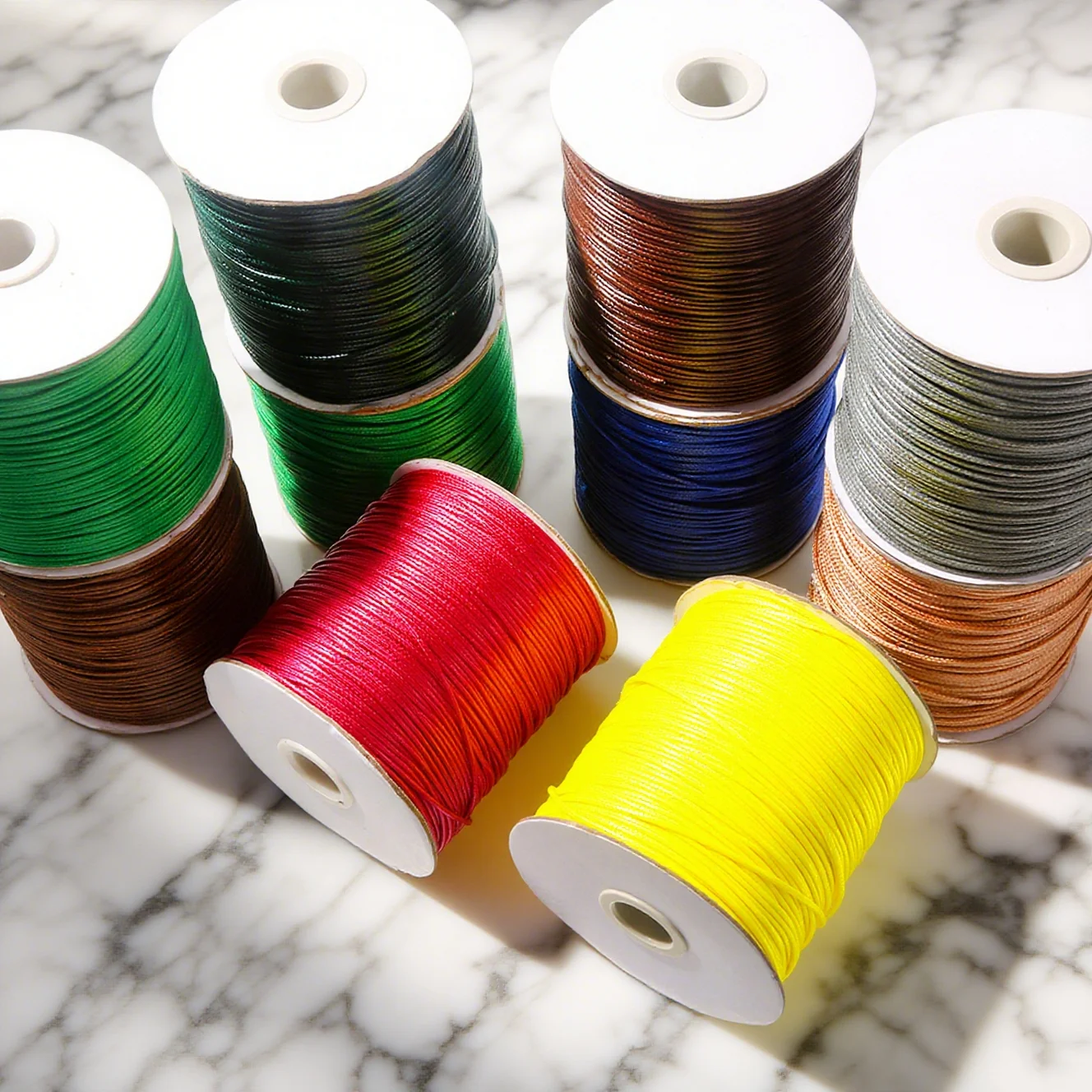 

150 Meters/lot NEW1.5mm Waxed Cotton Cord Rope Waxed Thread Cord String Strap Necklace Rope For Jewelry Making Beaded supplies