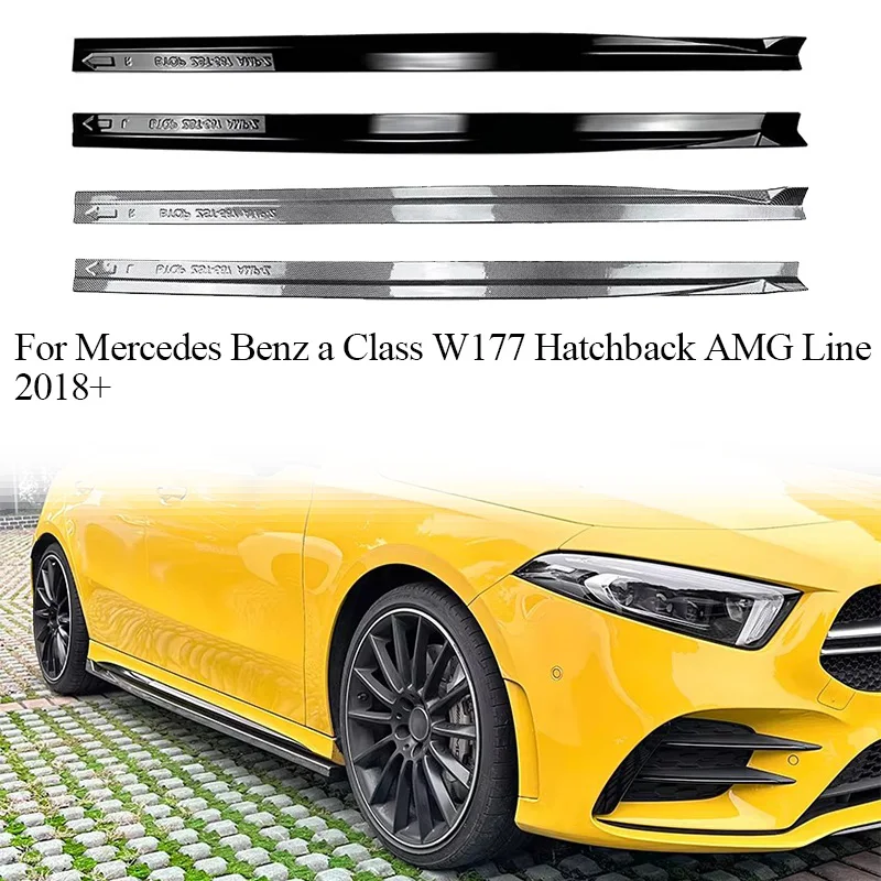 Mercedes Benz A-Klasse W177 C118 CLA200 Hatchback auto zijskirts verlenging AMG Line 2018+ winglet splitter verlenging - afbeelding 2