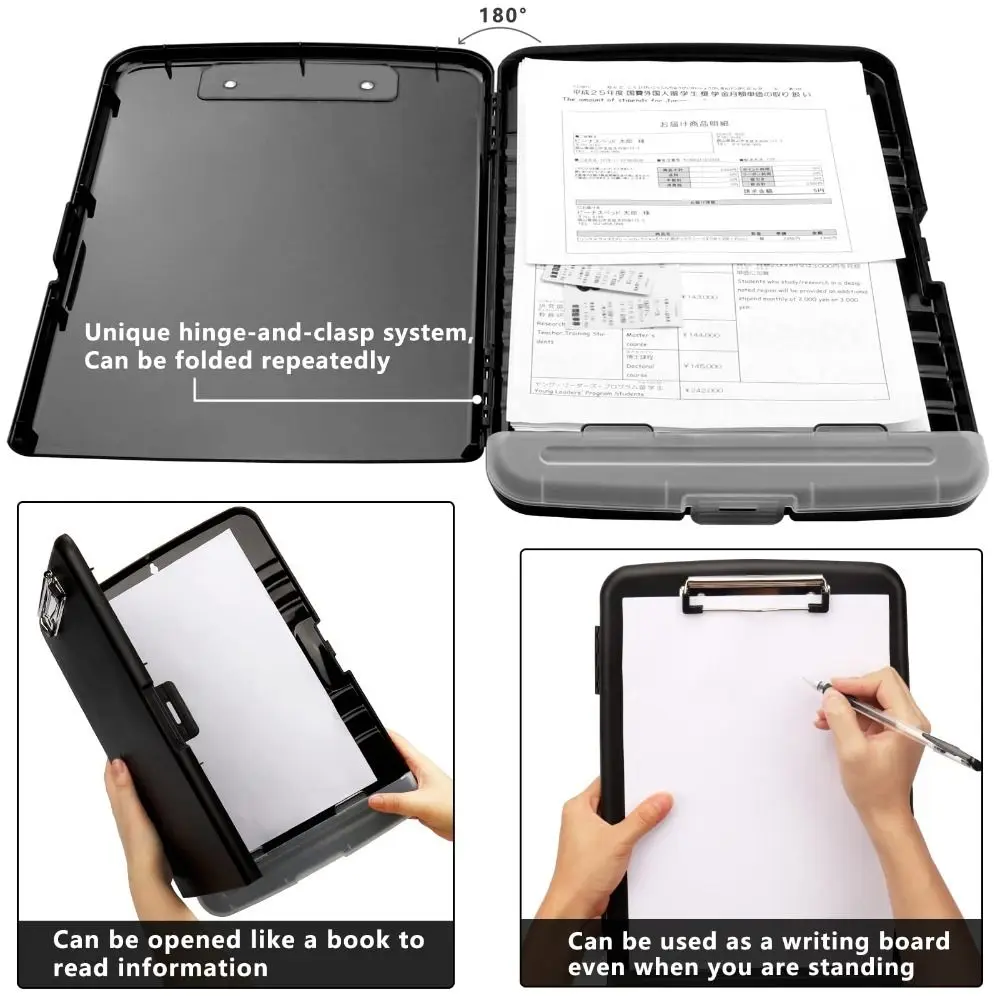 Large Capacity A4 Binder Clipboards with Pen Holder Waterproof Clipboard Case Multifunctional File Organizer