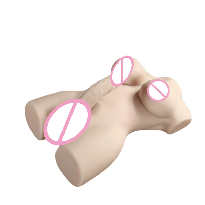 RENHEYUOU Shemale Sex Doll With Penis Trans Sextoys For Adults Realistic Dildo Pussy 3 in 1 Gay Male Masturbator Torso Female