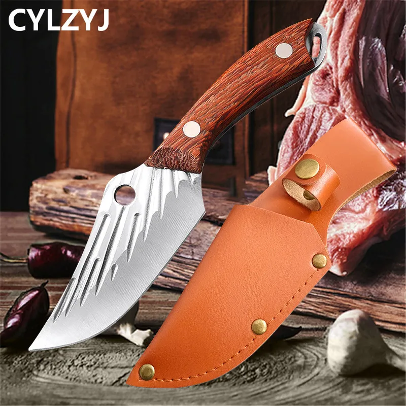 

Fishing Outdoor Kitchen Knife Multifunctional Stainless Steel Knife With Sheath, Slicing Knife Fruit Knife Pocket Knife Use