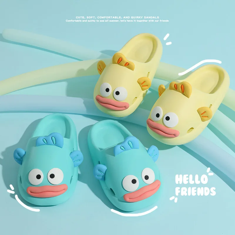 Clownfish Sandals - Women's Summer Closed-toe, Cute Cartoon Style, Indoor Thick-soled Non-slip Slippers for Women in Summer