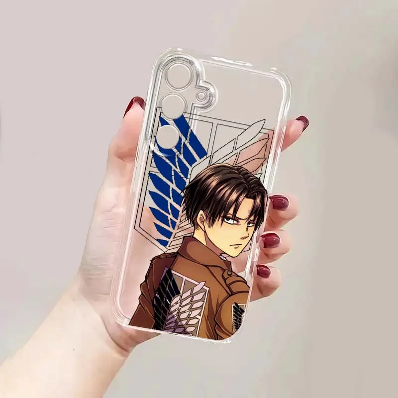 

Attack on Titan Anime Art For Samsung S25 S24 S23 S22 S21 S20 S10 Ultra Plus Edge FE 5G Transparent Phone Case