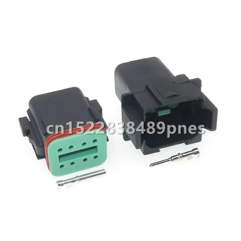 8 Pole DT04-8P DT06-8S Black Colour DT Series Auto Waterproof Deutsch Wiring Harness Connector Connector With Terminals