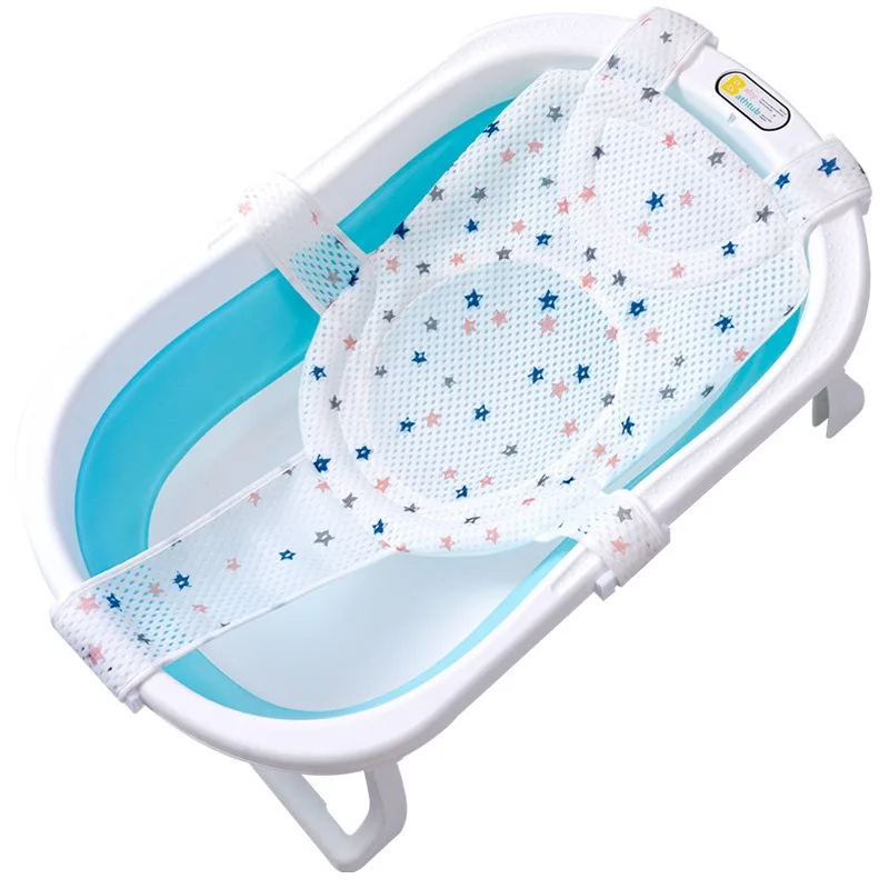 

Newborn Baby Bath Lying Down Bath Net bBaby Bathtub Suspended Spinal Protection Bath Pad Net Pocket Bathtub Universal