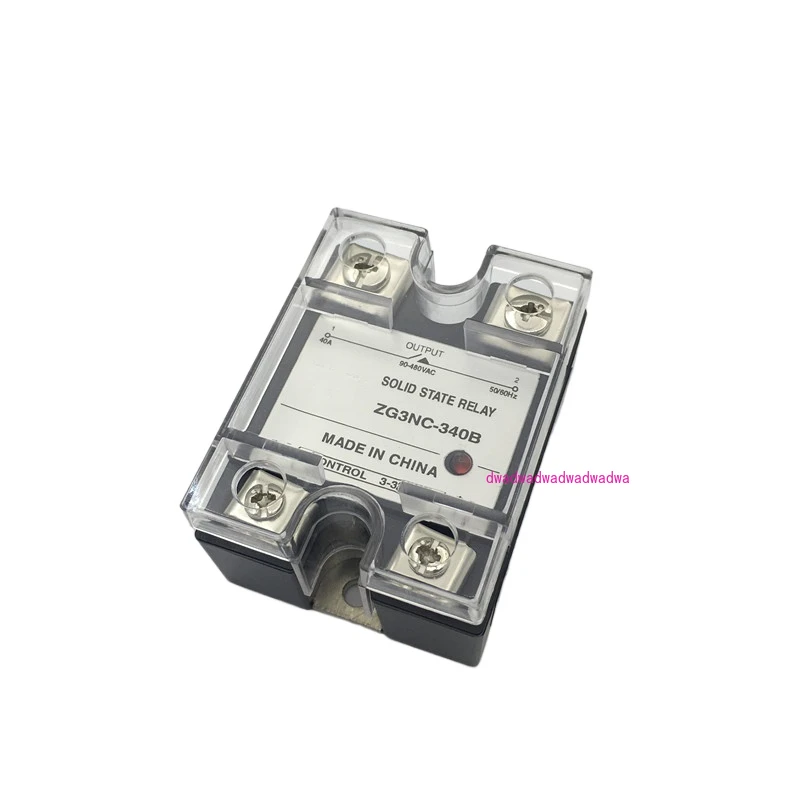 SSR Высоковольтное однофазное управление постоянным током Твердотельное реле переменного тока 40а, вход 3–32 В постоянного тока, выход 90–480 В переменного тока, SSR 40DA ZG3NC-340B