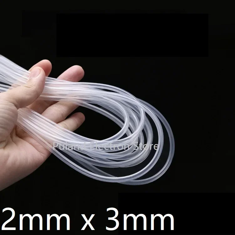 

2x3 Silicone Tubing ID 2mm OD 3mm Food Grade Flexible Drink Tubing Pipe Temperature Resistance Nontoxic Transparent