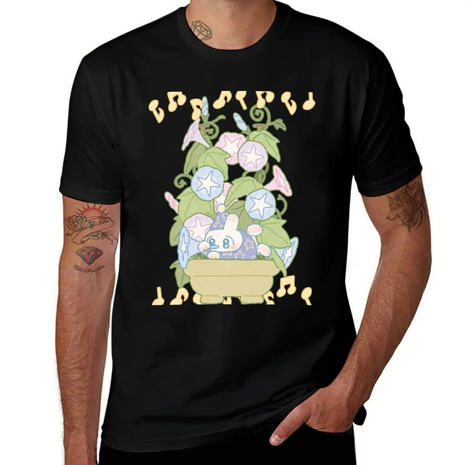 

morning glory T-Shirt clothes plus size clothes man clothes oversized t shirt men