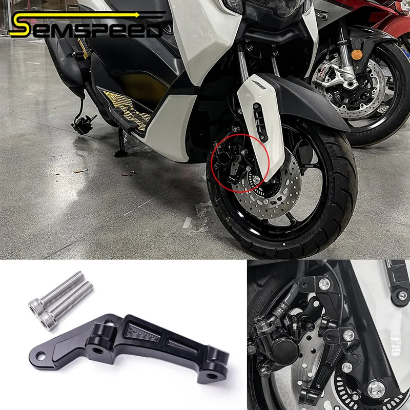 SEMSPEED Motorcycle 84mm 100mm Front Disc Brake Caliper‌ Caliper Relocation Bracket For YAHAMA NMAX 155 125 150 2022-2025 Year