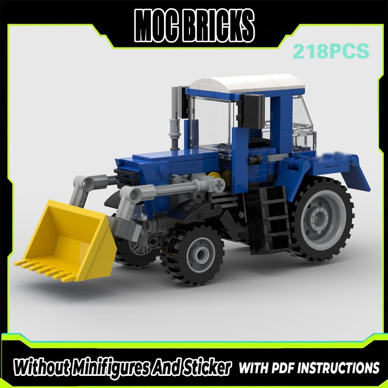

City Car Model MOC Building Bricks Agricultural Wheeled Tractor Modular Technology Gifts Holiday Assemble Children Toys Suit