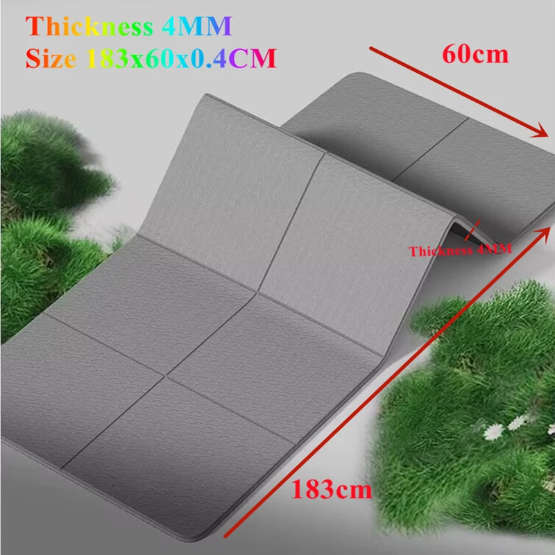 

Fold Portable 183×60×0.4cm Gym Mat Yoga Pilates Fitness Mat-Thick Gym Mat Exercise Sports Sound Insulation Vibration Damping