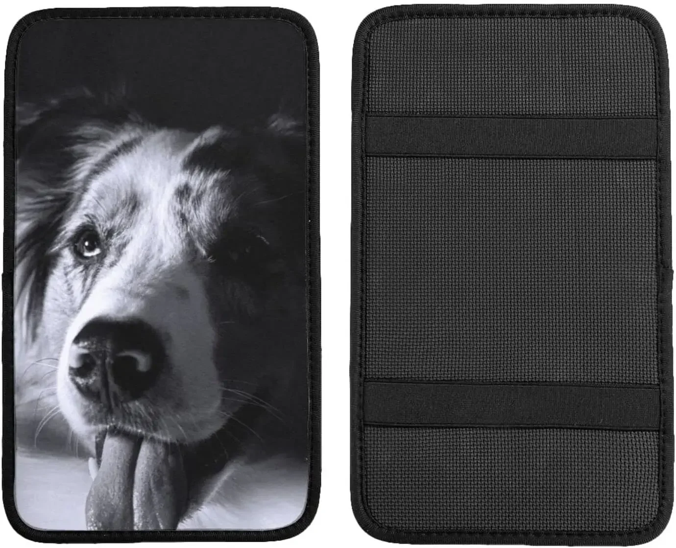 Australian Shepherd Car Center Console Armrest Cover Pad, Seat Armrest Box Protector Universal Car Trim, Suitable for Mo