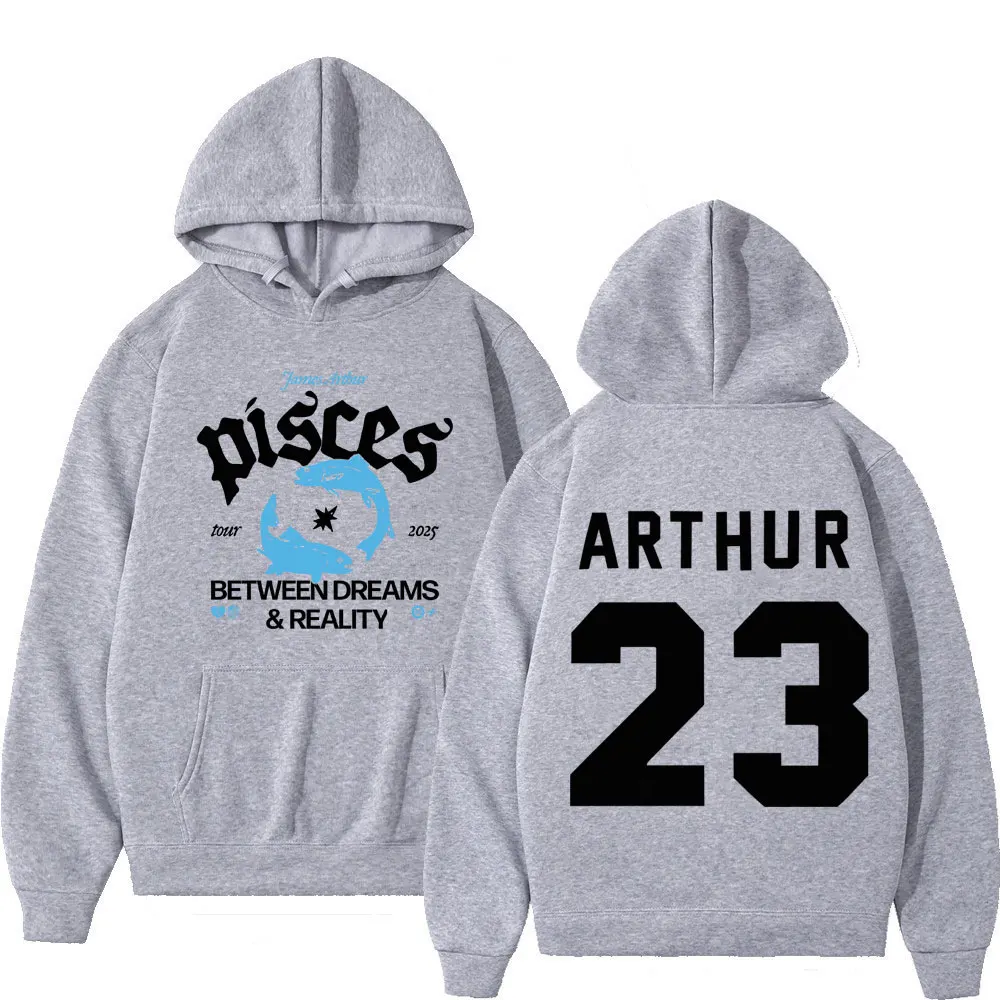 جيمس آرثر ذا بيسز جولة حول العالم هوديي الرجال النساء موضة القوطية الشرير البلوز بأكمام طويلة Harajuku موضة فضفاضة رياضية #3