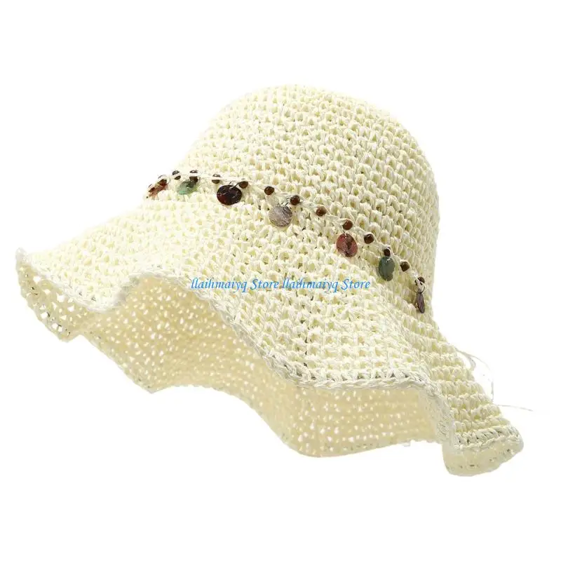 573B Breathable Handwoven Paper Straw Hat For Women Light weight And Portable
