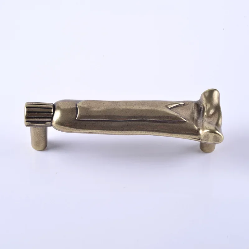 Top Quality Unique artistical Design Furniture Hardware Hole pitch 76mm Toothpaste Toothbrush Cabinet Handle Drawer Pulls