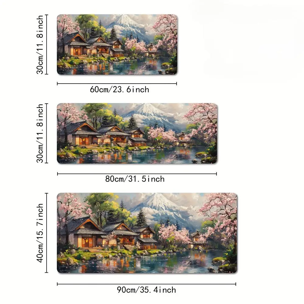 Elegant village scenery Mouse Pad Desk Mat Large Computer Office Carpet XXL Mousepad Gamer Gaming PC Accessories Keyboard Rug 4