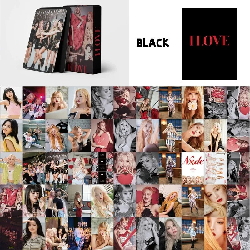 55PCS/Set Kpop (G)I-DLE Lomo Card New Album Nxde HD Photo Cards Girls Burn Photo Card Minnie Postcard Fans Collection Gift