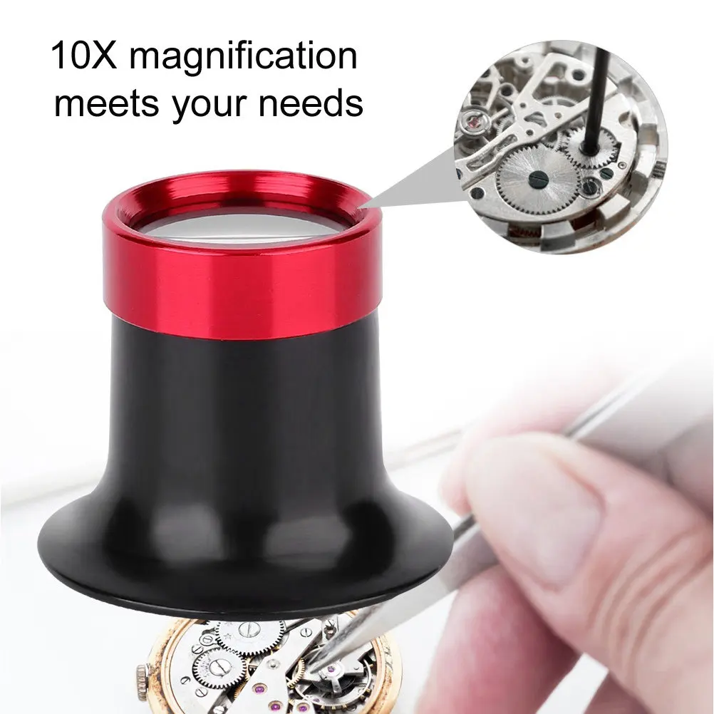 10X Magnification Watch Repair Loupe Lightweight Portable Jewelry Repair Magnifier for Fine Machining Painting Reading