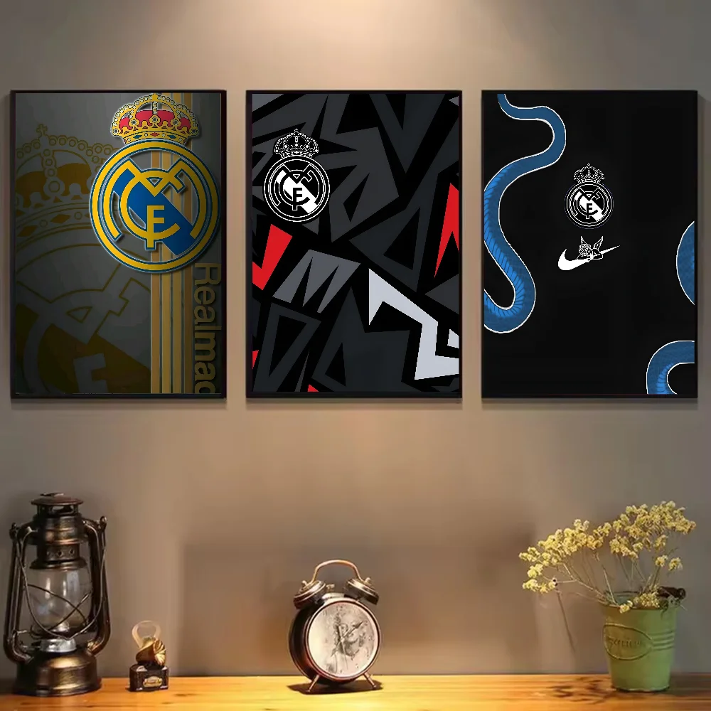 1 قطعة R-Real Madrid C-CF المشارك ذاتية اللصق الفن ورق مقاوم للماء ملصق مقهى بار غرفة جدار ديكور