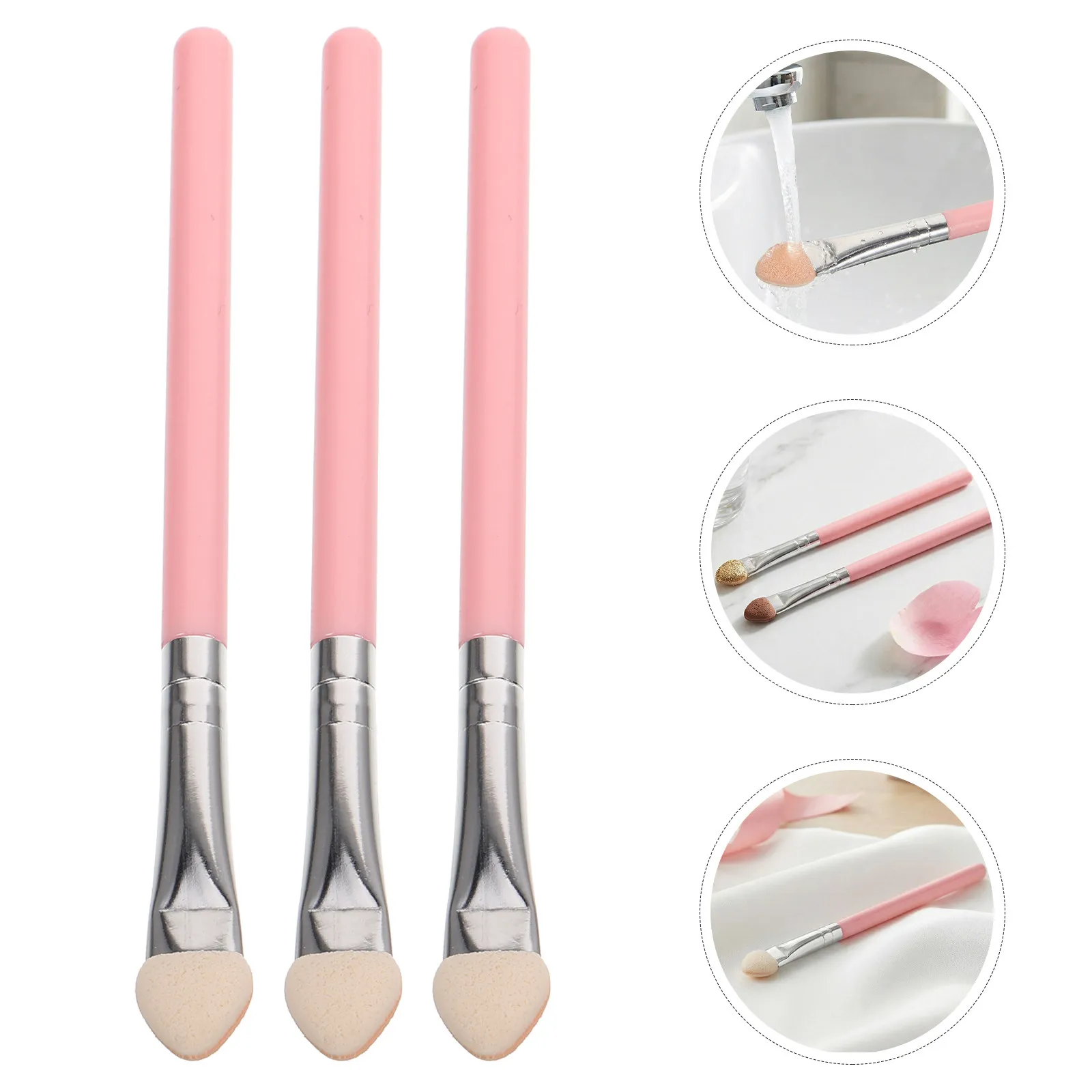 20Pcs Eyeshadow Sticks Soft Sponge Tip Eye Makeup Applicators Precise Powder Blending Applicator Brushes Reusable