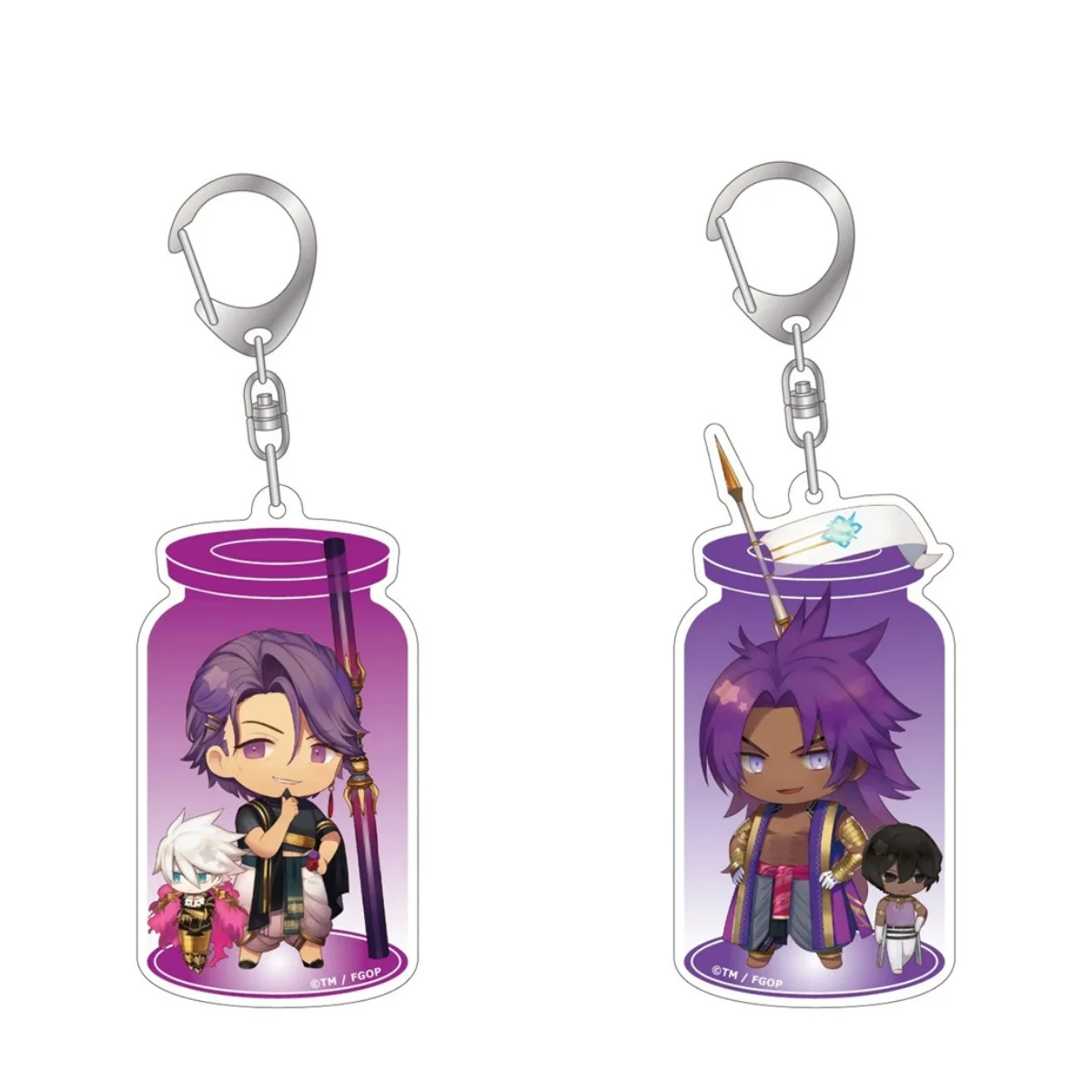 

6cm Anime Fate Acrylic cute Keychain Model Cosplay Charm Characters Ornament Accessories Good Collection Christmas gifts