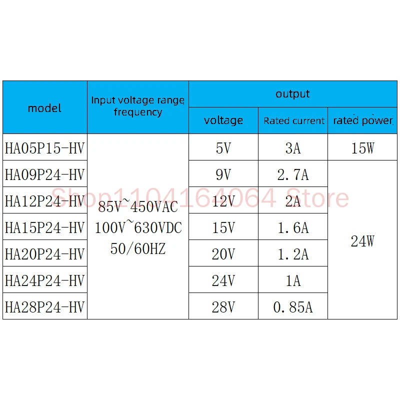 AC-DC Switching Power Module 380V to 24V1A Isolated and Regulated Small Three-phase Four Wire HA24P24-HV