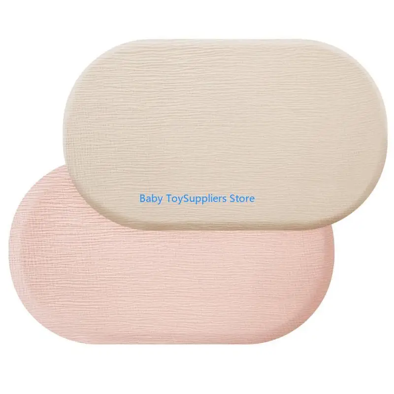 R1WF Set of 2pc Breathable Baby Bassinet Sheets Removable Cradles Bed Sheet Sleeve