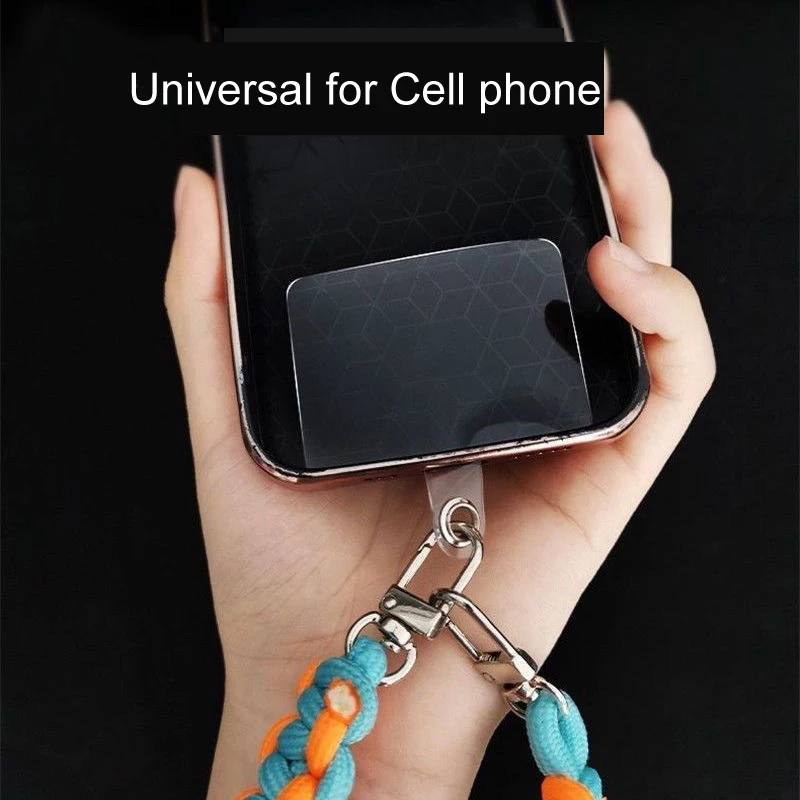 50Pcs Transparent Mobile Phone Lanyard  Anti-lost Card Gasket Universal Phone Hanging Cord Patch Tether Pad