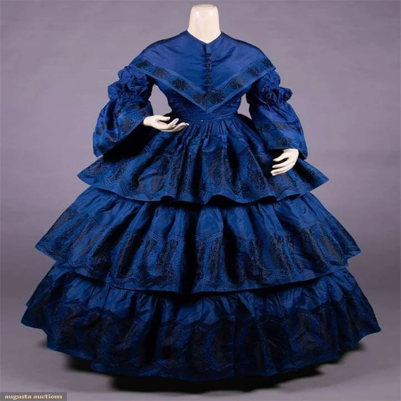 Blue civil war victorian dress-AliExpress Blue civil war victorian dress-AliExpress