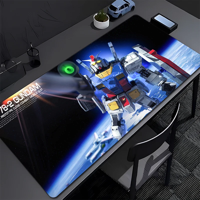 แผ่นรองเมาส์ขนาดใหญ่ Mechanical Warrior RX-78-2 Gundam แผ่นรองคีย์บอร์ดสำหรับเล่นเกม แผ่นรองกันลื่นสำหรับโต๊ะทำงาน แผ่นรองพื้น แผ่นรองพื้นสำหรับคอมพิวเตอร์ พรมรองเมาส์