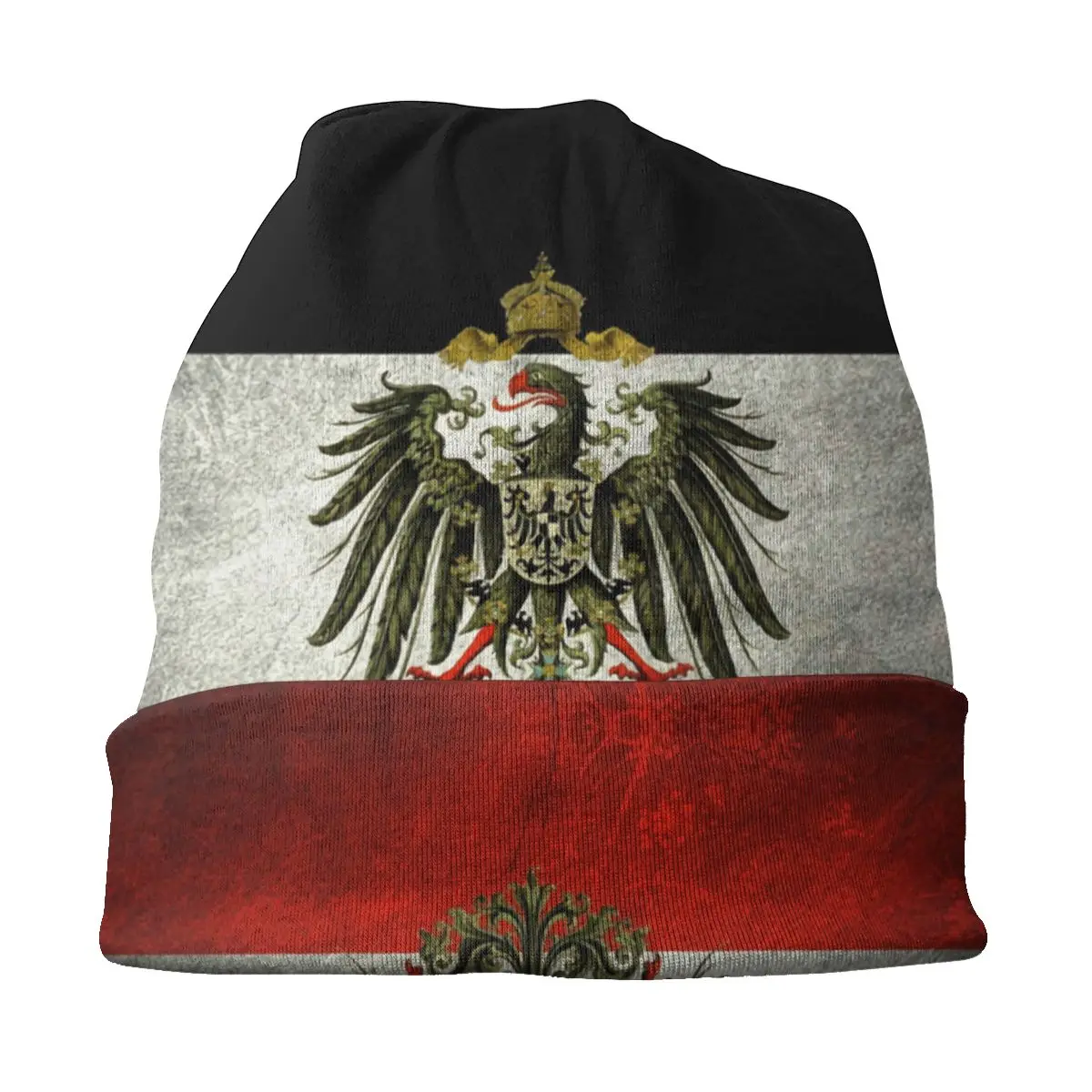 Custom German Empire Flag Germany Bonnet Beanie Knit Hat Men Women Hip Hop Unisex Adult Warm Winter Skullies Beanies Caps