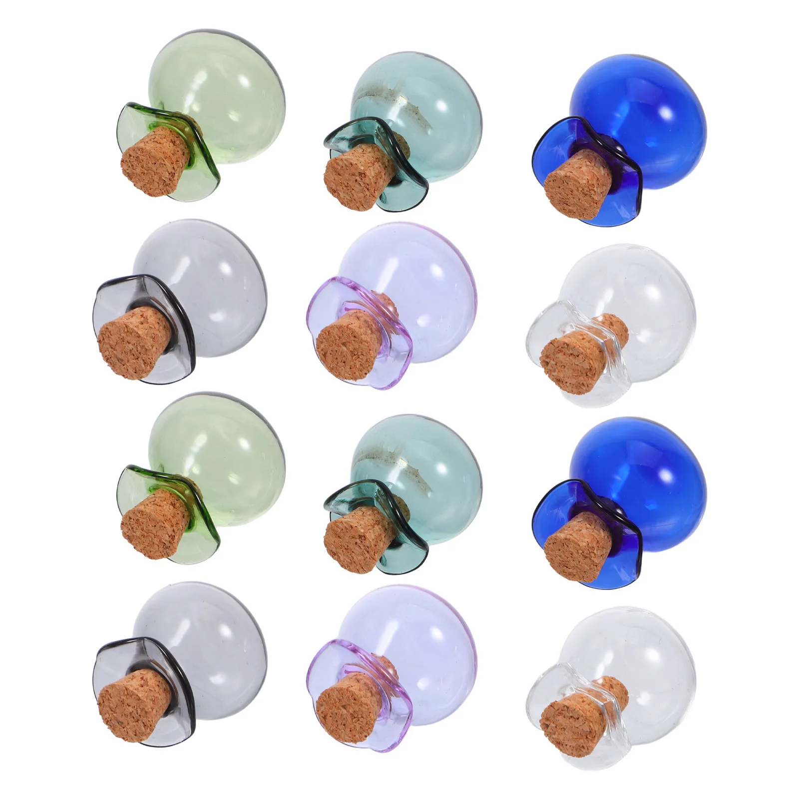

12Pcs Transparent Mini Glass Wishing Bottles Corked for DIY Jewelry Making Craft Projects Decorative Drift Bottle Home Office