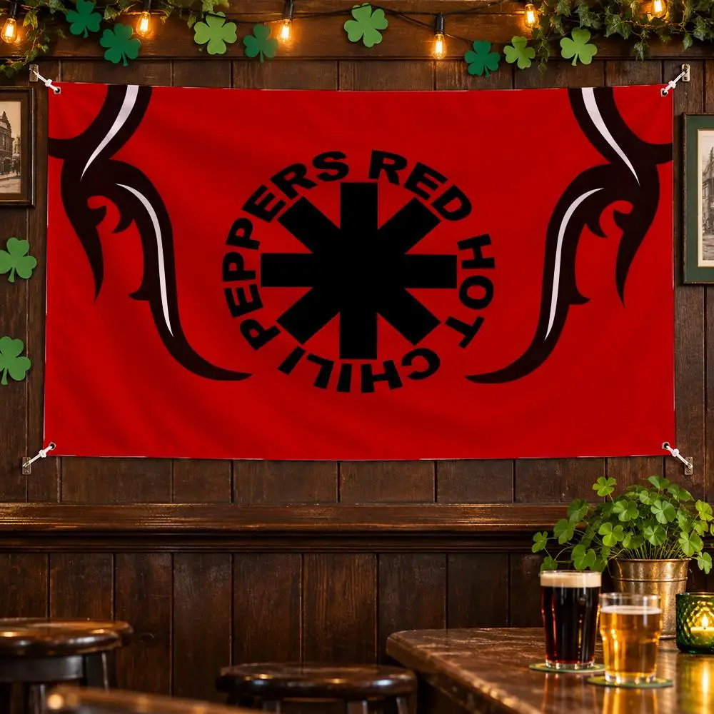 Red Hot Chili Peppers Flags No Hem Banner Anti Fade Washable Home Wall Decor Multi Sizes
