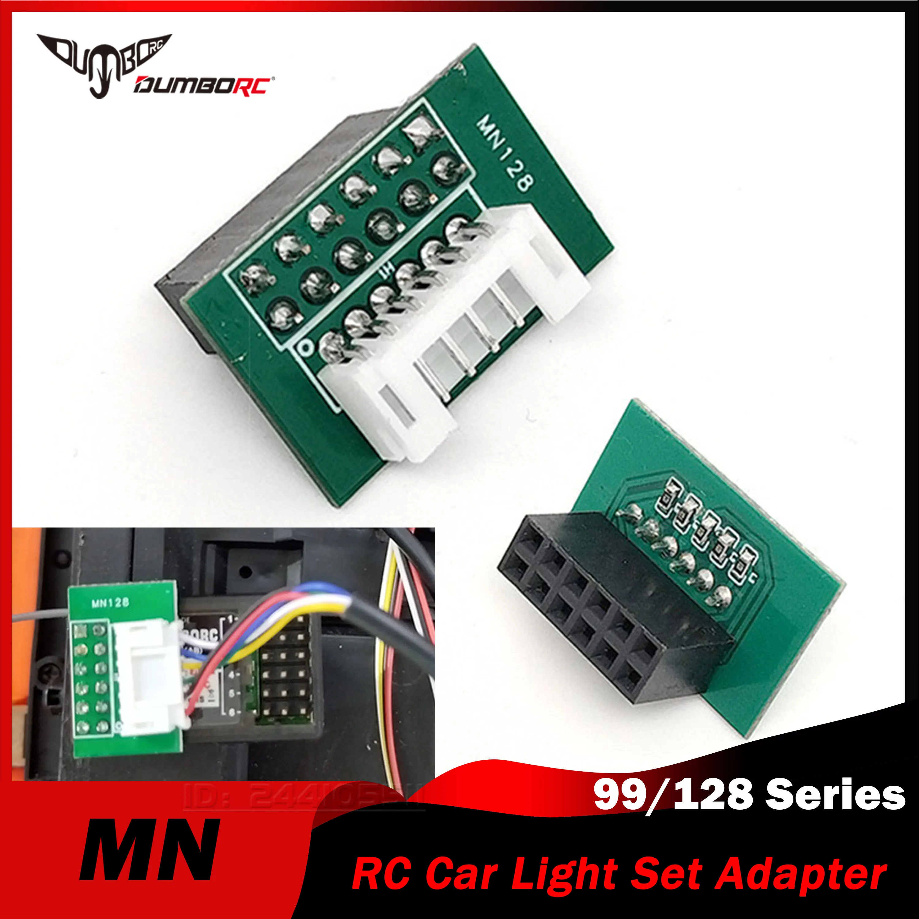 DUMBORC RC Car Lamp Light Set Adapter MN Series MN128 MN78 MN99S MN98 MN86 Plug for X6DC 6CH Receiver Part Universal Accessories