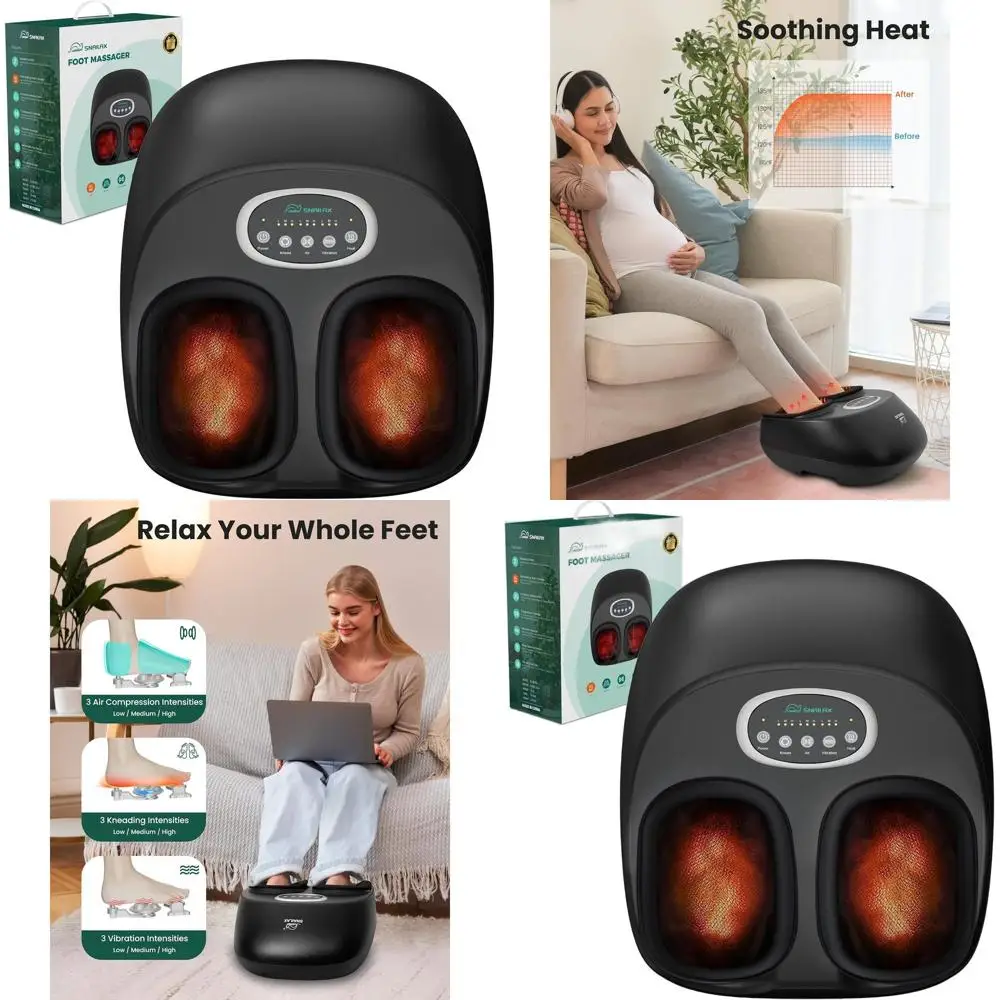 

Heated Shiatsu Foot Massager for Plantar Fasciitis Relief, Adjustable Vibration and Pressure, Suitable for Neuropathy Pain, Unis