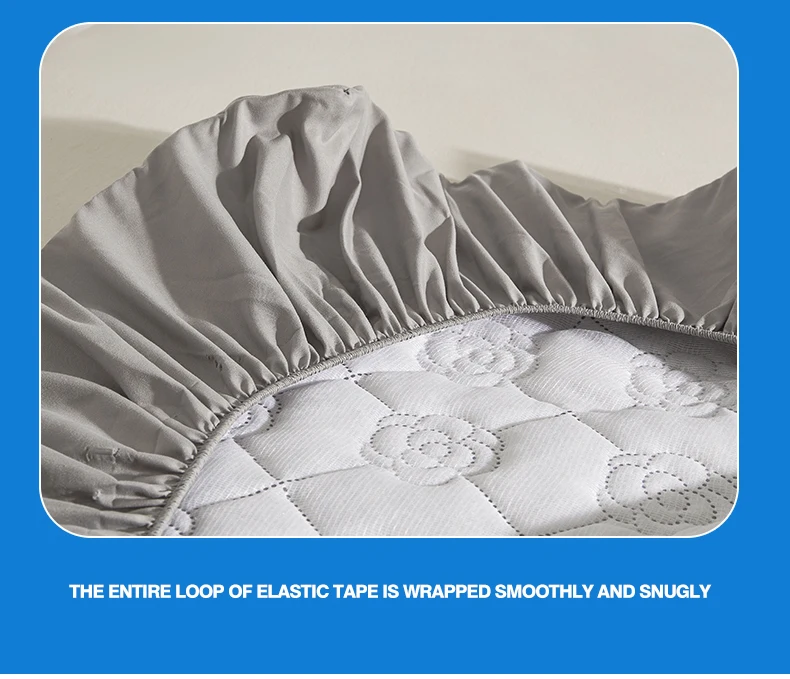Wasserdichtes Atmungsaktives Gestepptes Spannbettlaken Tiefe Taschen Matratzenschoner Weiche Mikrofaser Elastisch Rutschfest Einzel Doppel Queen King Bett – Detail 21