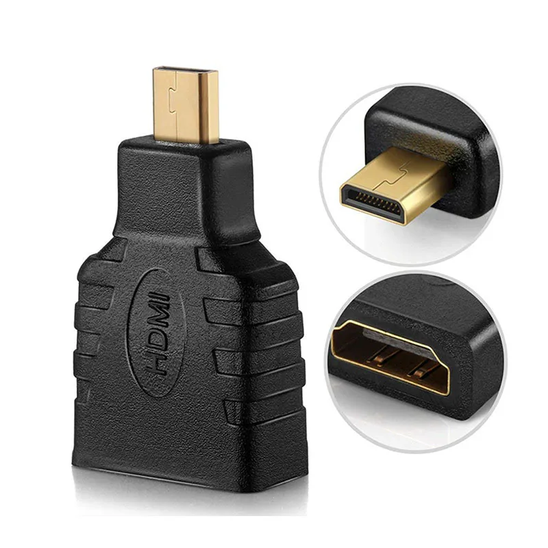 อะแดปเตอร์ Micro HDMI-HDMI หญิง (ประเภท A) To Micro HDMI ชาย (Type-D) ตัวแปลงอะแดปเตอร์แปลง