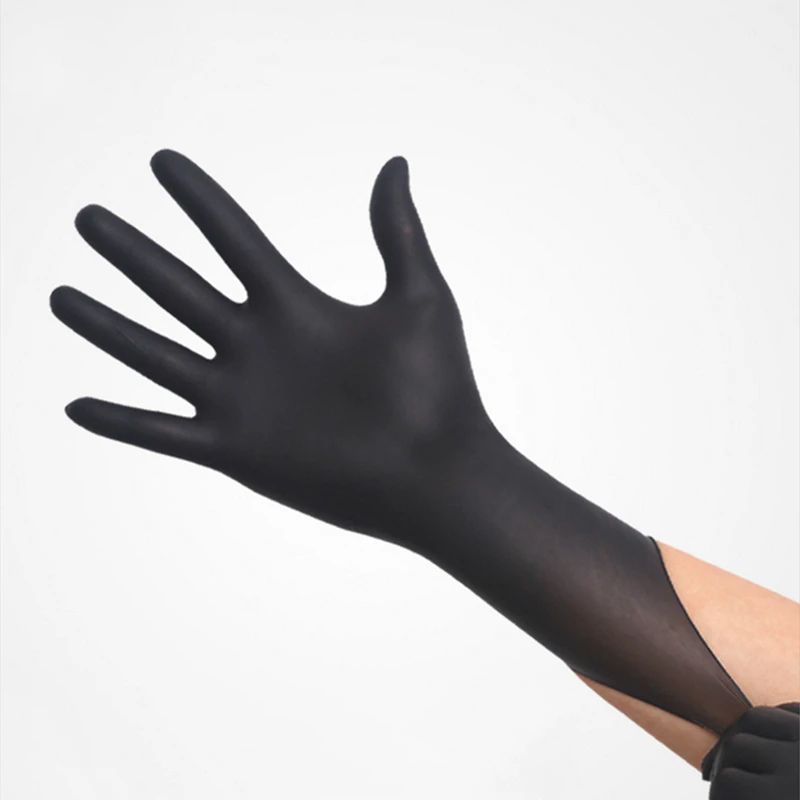 50/100PCS Disposable Nitrile Latex Rubber Gloves Dishwashing/Kitchen/Work//Garden/Household Cleaning Gloves Black/Blue Gloves